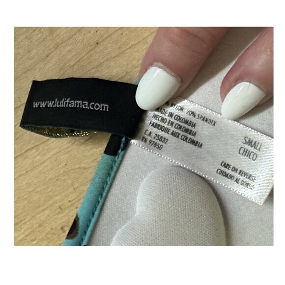 Luli Fama Cosita Buena Molded Push-up Bikini Top - BLUE/BLACK/GOLD LEOPARD - Picture 5 of 6